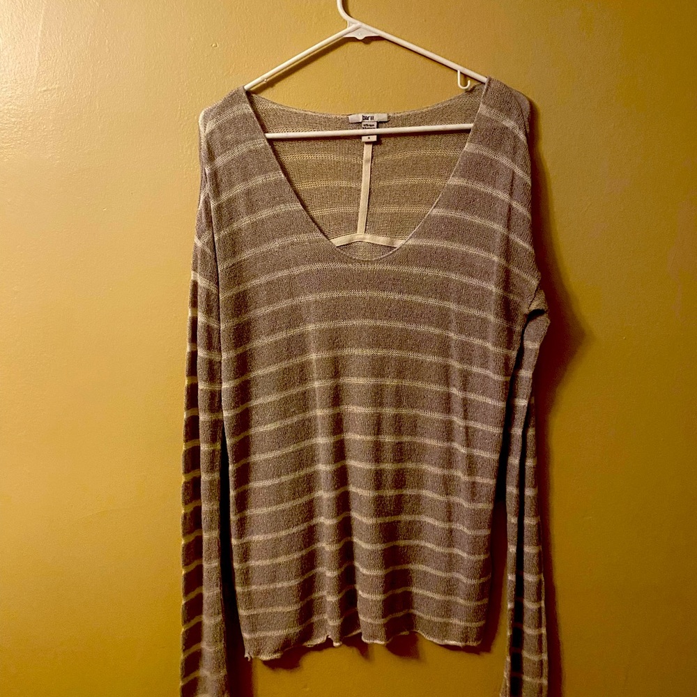 3/$10 Bar 3 gray striped long sleeve shirt